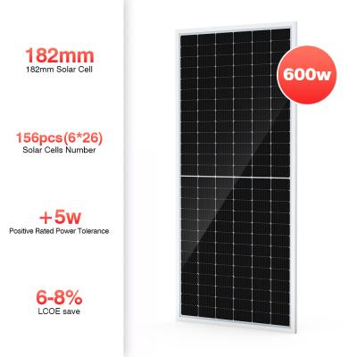 China 500W 550 Watts 600w Thin Film Flat Monocrystalline PV Panels Module Roof Mounting for sale