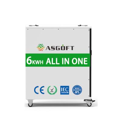 China Allen in één Draagbare Batterij van de Batterijopslag 6016Wh met Afsluitbaar Wielen en Handvat Te koop