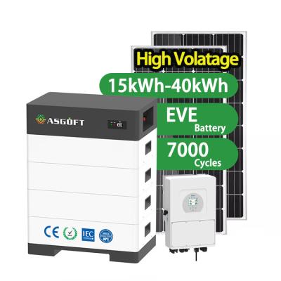 China Stackable home energy storage systems 100Ah ESS 15kwh-40kwh High Voltage Hybrid Energy Storage Battery for sale