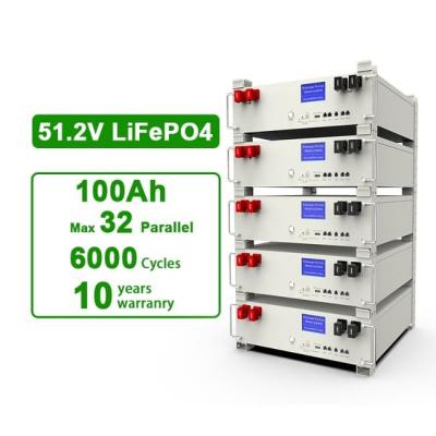 China CE Stackable 5kwh Lifepo4 Hybrid Home Energy Storage Lithium Iron 100Ah Battery for sale