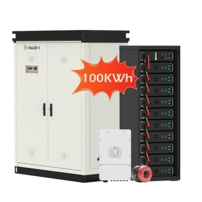 China 100kwh lifepo4 high Voltage battery commercial industrial energy storage container for sale