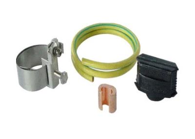 China Stainless Steel Coaxial Cable Grounding Kit For Antenna Feeder System for sale