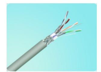 China 4P CAT LAN Cable Tinned Copper Braid 8.2mm CAT7 SSTP Cable for sale
