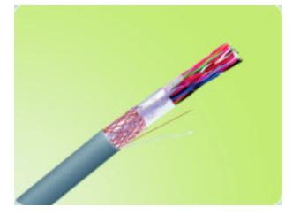 China PE Insulation Fiber Optic Trunk Cable 4.8mm 2 Pair Shielded Cable for sale