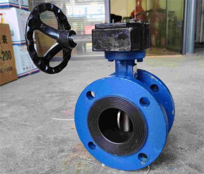 China DN 400 PN 10 Fire Grey Cast Iron Flanged Butterfly Valve With Handwheels for sale