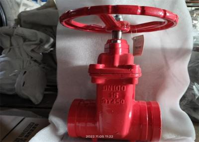 中国 Clamp Connection Fire Protection Valves Red Color Dn100mm 販売のため