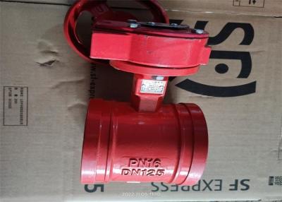 China Turbine Groove Butterfly Valve Red Color Fire Protection en venta