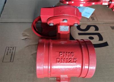China Dn100 Mm Red Butterfly Valve Water Medium Fire Protection en venta