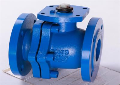 China Anticorrosive DIN Cast Iron Flanged Ball Valve Q235 Handel Power for sale