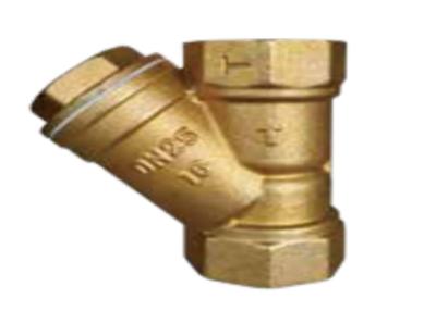 China La válvula de cobre amarillo del tamiz de 1.0/1.6 Mpa Y para el gas de aceite del agua BSP roscó la conexión en venta