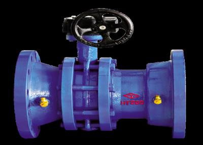 China Ductile Cast Iron Flanged Butterfly Valve Blue Anticorrosive 1.0 /1.6 Mpa for sale