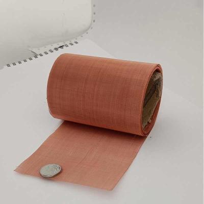 China Pure 80 Mesh Copper Wire Netting Knitted Copper Mesh Emf Shielding for sale