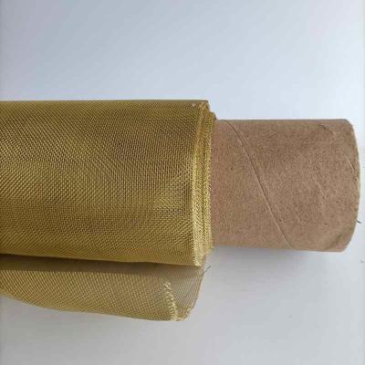 China Malla de cobre amarillo a prueba de calor de la pantalla de filtro de 2-34 Mesh Copper Wire Mesh Roll en venta