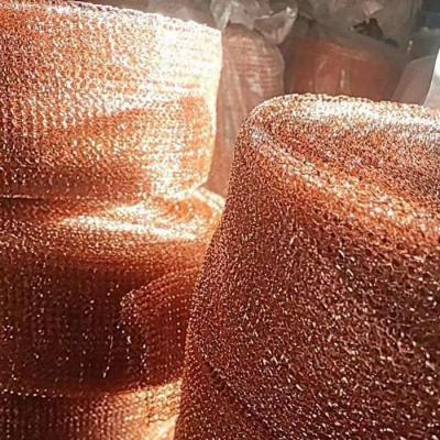 China Stainless Steel Knitted Gas Liquid Filter Wire Mesh For Oil Water Separation for sale