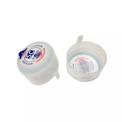 China 20 Litre Water Bottle Non Spill Caps Peel Off Type White PE With Rubber Liner for sale