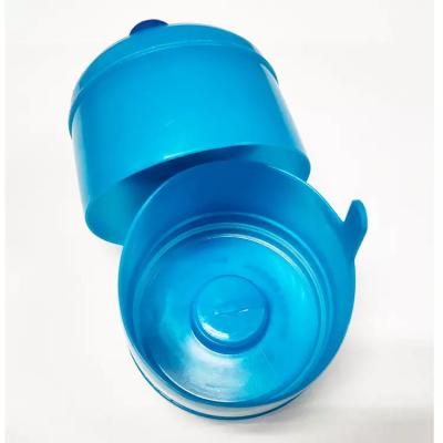 China Disposable PE Non Spill Water Jug Caps Blue Color Peel Off Type For 5 Gallon Water Bottle for sale
