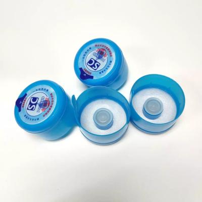 China PE Non Spill Water Bottle Caps Peel Off Type With Foam Gasket for sale