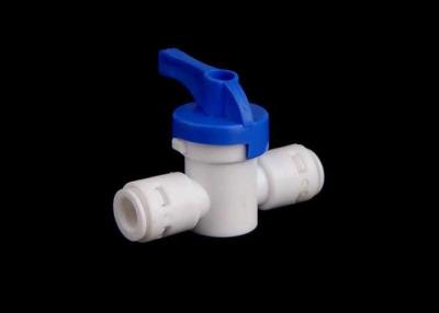 China PP Quick Connect Water Fittings Manual Flush Connector Valve With Tube OD 1/4'' for sale