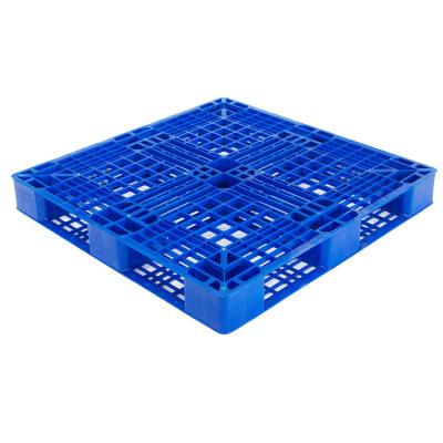 China Industrial Lightweight Plastic Pallet Single Face 4 Way Entry Pallet 1000*1000*120mm for sale