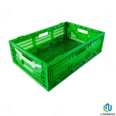 China 32 Litre Plastic Folding Storage Crates ,  Collapsible Agriculture Plastic Crates for sale