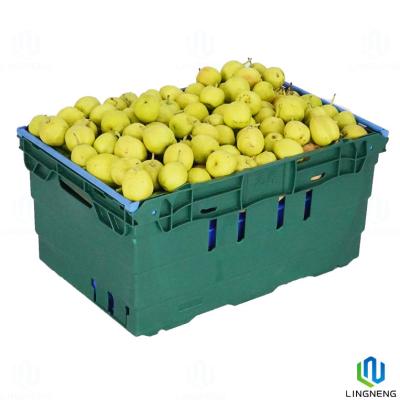 China 60L Industrial Plastic Storage Crates , Plastic Moving Crates Turnover Crate Manufacturer for sale