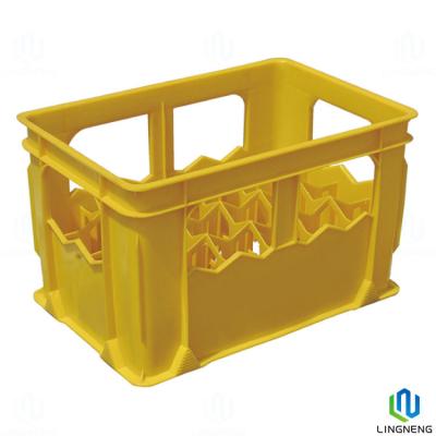China 650ml 24 Bottle Beer Crate Box Sustainable Plastic Turnover Box for sale