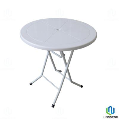 China Foldable Plastic Furniture Removable Plastic Round Table For Restaurant / Food Stalls for sale