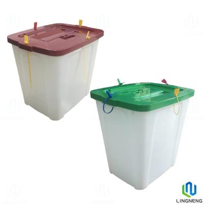 China 60L Eleção Caixa eleitoral de plástico transparente Fábrica Produtos eleitorais Material eleitoral à venda
