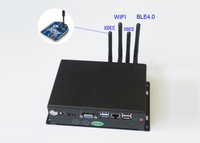 China J1900 Processor Industrial Box PC With WiFi Bluetooth And 2 XBEE PRO S2C Modules for sale