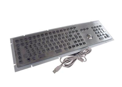 China PS2 107 Keys IP65 Stainless Steel Numeric Keypad With Trackball for sale