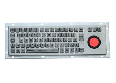 China LED Backlit 5VDC PS2 Industrial Metal Keyboard Stainless Steel 68keys for sale