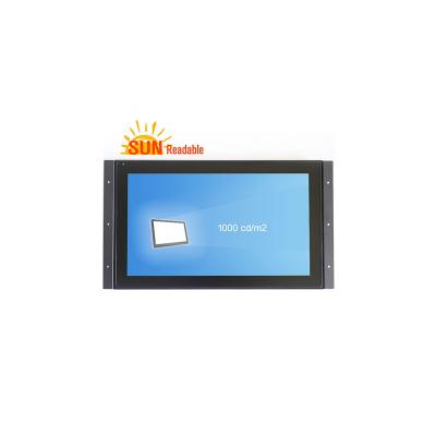 China Brillo de 1000 liendres monitor antideslumbrante de la temperatura de 15,6 pulgadas del panel ancho de la pantalla táctil en venta