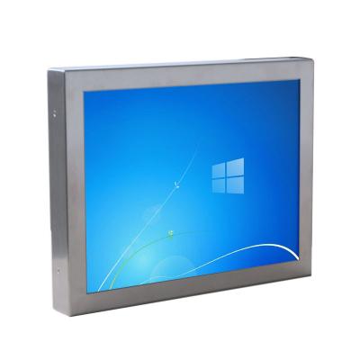 China Stainless Steel Case 21.5 Inch Industrial LCD Panel Monitor 5 Wire Resistive Touch Screen for sale