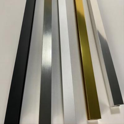 China 10mm Aluminium U Channel Brushed Gold Aluminium U Profile For Glass Wall for sale