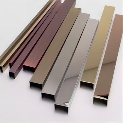 중국 인테리어 장식 6 밀리미터 알루미늄 Ｕ 채널 블랙 금 Ｕ 프로필 판매용