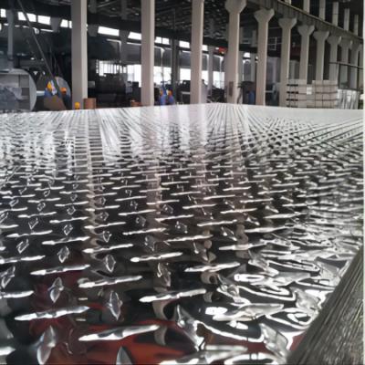 China ASTM 5056 Embossed Surface Aluminum Checkered Plate 500mm Width For Stairs for sale