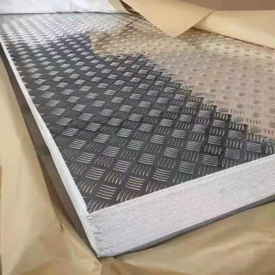 China AISI 1060 Aluminum Alloy Checkered Plate Sheet 5 Bar 1.5mm Embossed Diamond 1200mm Width zu verkaufen