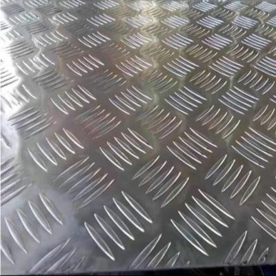 China Embossing Aluminium Checkered Sheet Al 5754 H114 2024 5 Bar Pattern Customized Cutting for sale