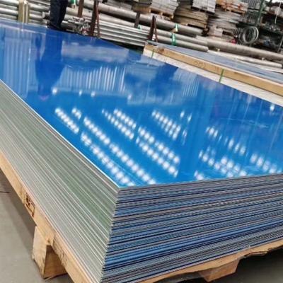 China ASTM 3003 Aluminum Sheet Al - Mn Alloy 1220mm Width Mill Finish Blue Film à venda