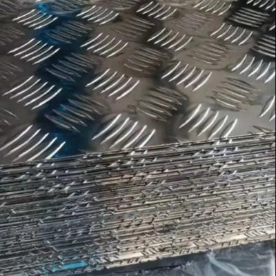 China Five Bars Embossed Aluminium Checker Plate Allou Sheet 5754 H114 For Floor for sale