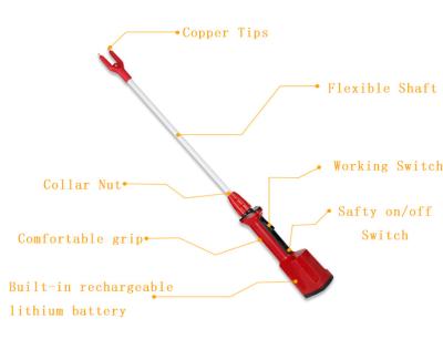 China Farming ABS Electric Cattle Prod Red 5200Mah Replacement Handle for sale