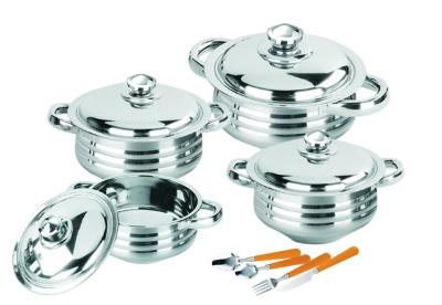 China Eco - Friendly Stainless Steel Cooking Set , High Polishing Kitchen Pots And Pans for sale