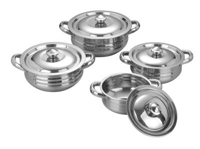 China Mirror Finished Stainless Steel Pots And Pans Set , Stainless Steel Cooking Set for sale