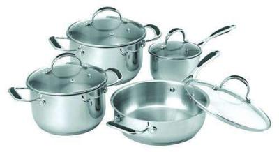 China Stainless Steel Non Stick Cookware Set 16cm - 22cm Pot High Heat Efficiency for sale