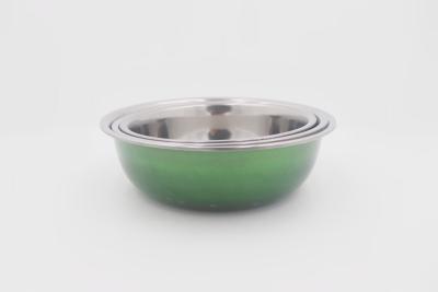 China 3pcs FDA 0.212cbm Stainless Steel Feeding Bowl for sale