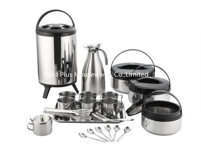 China 21pcs Picnic tools milk tea thermos bucket keep food warm pot liquid nitrogen tank kettle & water cup set for sale