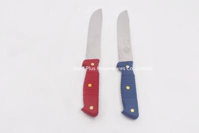 China Facas exteriores de acampamento da faca reta com a faca plástica do cozinheiro chefe do profissional 0.8mm do produto de amazon do punho à venda