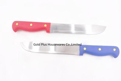 China Stainless Steel Heavy Single Cheese Knife Red Plastic Handle Slicer for sale