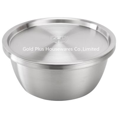 China Functional 18cm Diameter Stainless Steel Basin Bowl With Lid for sale