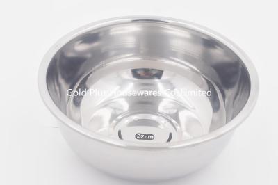 China Dia 22cm 135g LFGB Stainless Steel Wash Bowl for sale